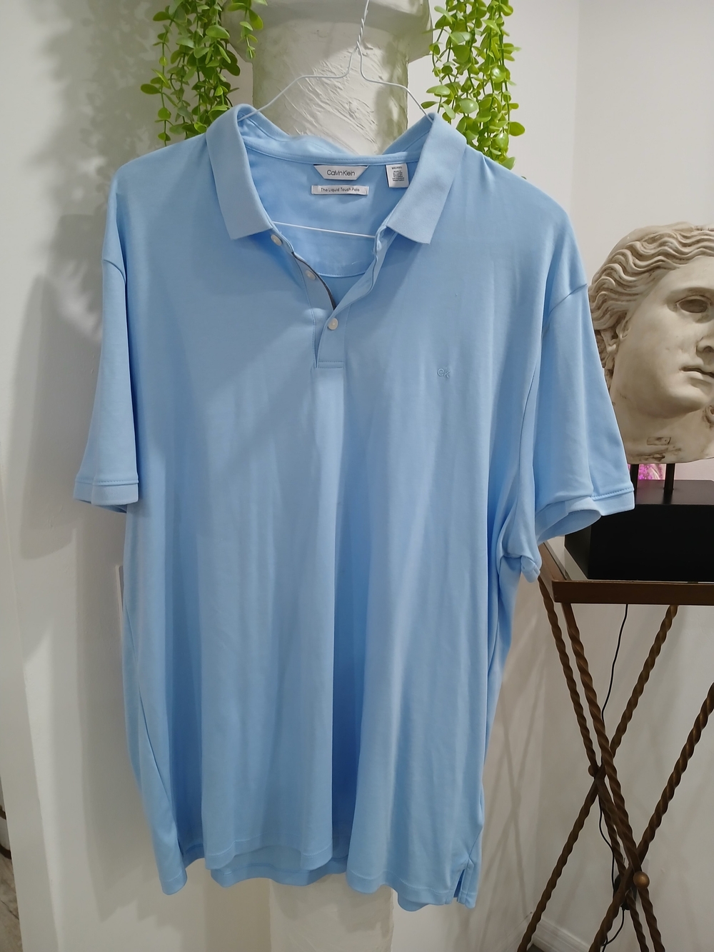 Calvin Klein Men’s Sky Blue Polo Shirt